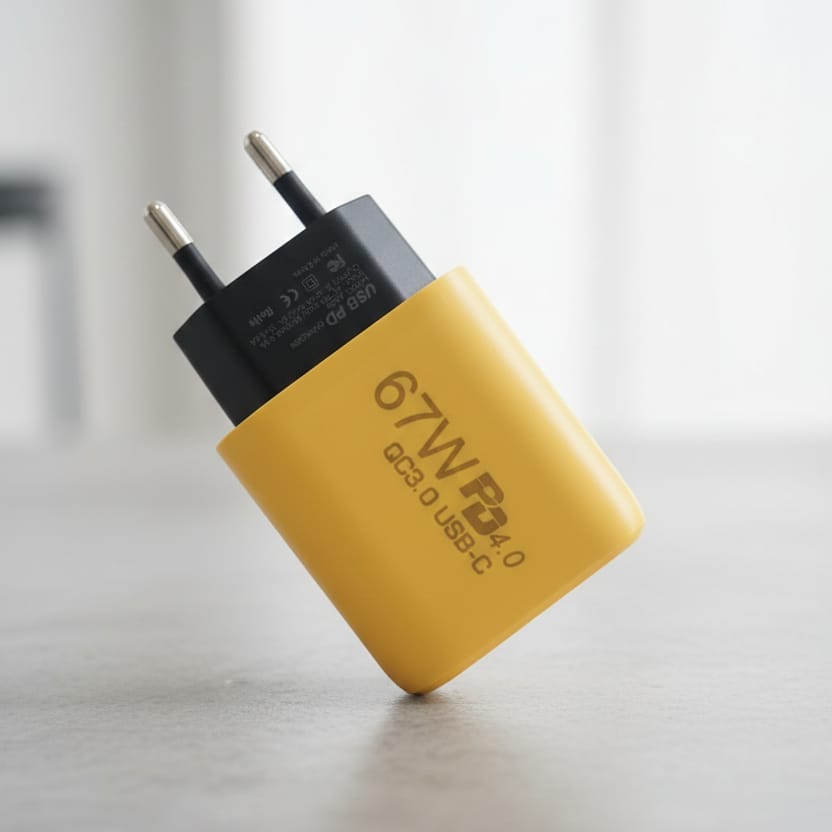 67W Pd 4.0 Qc3.0 Usb-C Fast Charger – High-Speed Charging Adapter With Compact And Durable Design